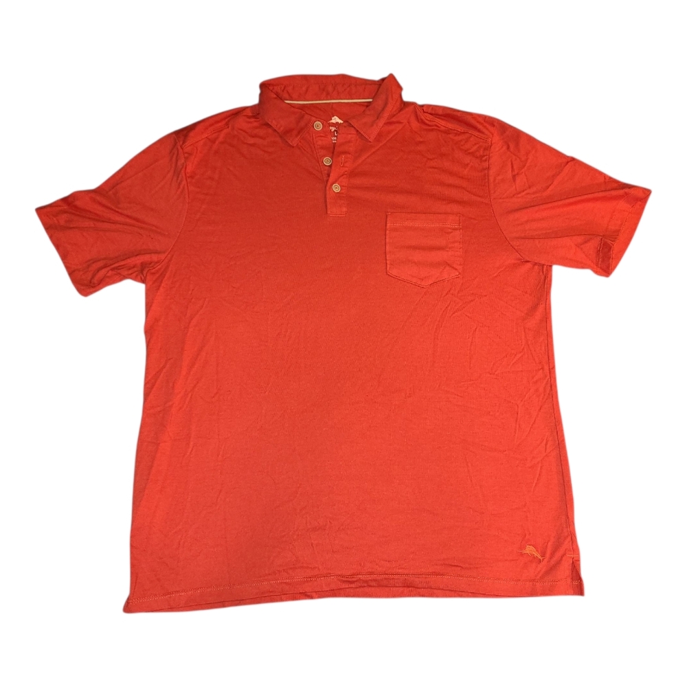 Tommy Bahama Polo Mens Large Short Sleeve Red